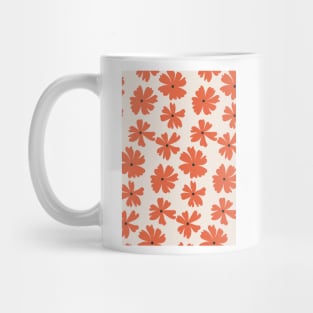 Retro Flowers Pattern Pink Mug